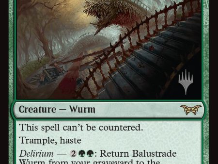 Balustrade Wurm [Duskmourn: House of Horror Promos] Hot on Sale