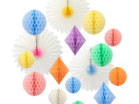 Pastel Honeycomb Decoration Kit For Sale