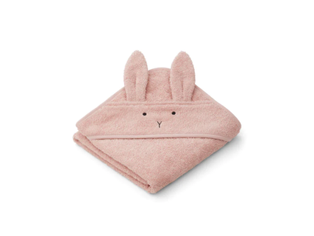 Hooded Towel - Organic Cotton - Rabbit - Rose Cheap