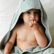 Hooded Towel - Organic Cotton - Hippo - Dove Blue Sale