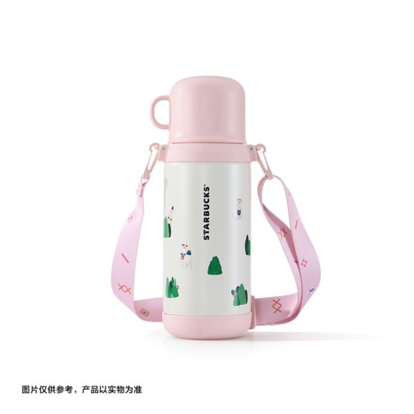 Starbucks China - 🦙 Alpaca Paradise 2024 - 15S. Thermos Double-Lid Stainless Steel Water Bottle Online now