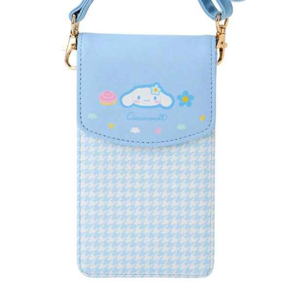 Japan Sanrio - Cinnamoroll Houndstooth and Flowers Multi Pochette Supply