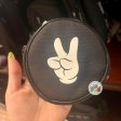 DLR - Disneyland Mickey Victory Hand Black Round Coin Pouch For Cheap