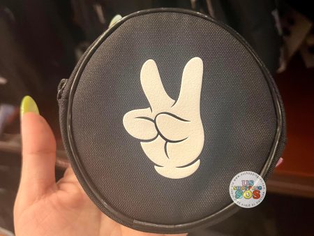 DLR - Disneyland Mickey Victory Hand Black Round Coin Pouch For Cheap