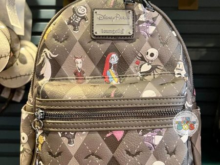 DLR WDW - Tim Burton’s The Nightmare Before Christmas - Loungefly All-Over-Print-Character Diamond Pattern Backpack For Discount