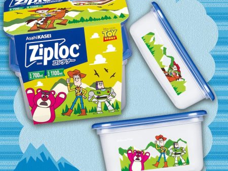 Japan Exclusive - Toy Story Ziploc Screw Lock 700mL & 1100mL Plastic Storage Containers Set Online Hot Sale