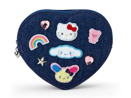 Japan Sanrio - Sanrio Characters Pouch (Denim Patch) Cheap