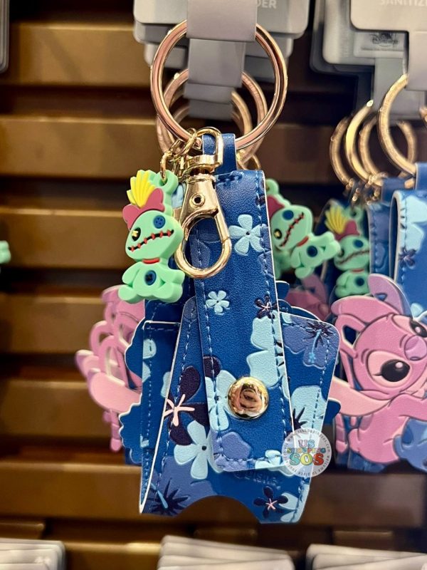 DLR WDW - Lilo & Stitch - Stitch & Angel Hand Sanitizer Holder Keychain Fashion