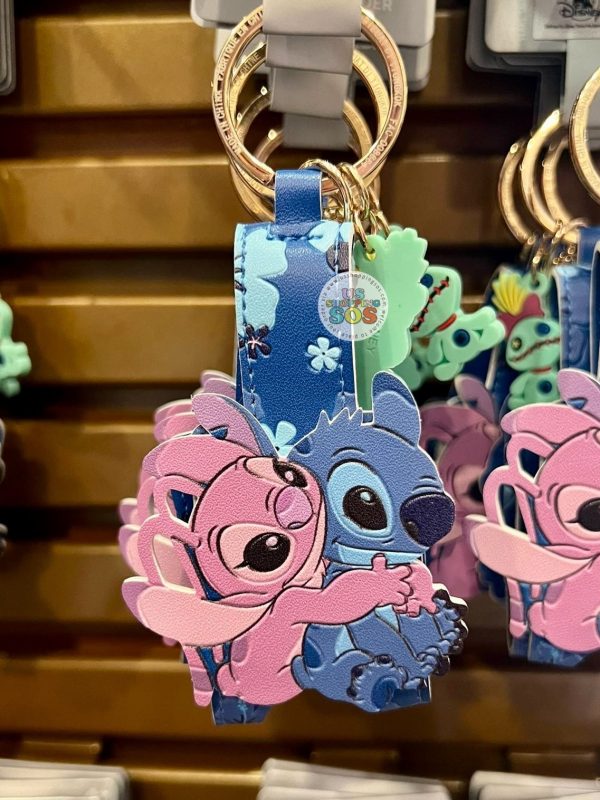 DLR WDW - Lilo & Stitch - Stitch & Angel Hand Sanitizer Holder Keychain Fashion