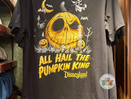 DLR - Disneyland Resort Halloween Jack Skellington Pumpkin Black Graphic Tee Online Hot Sale