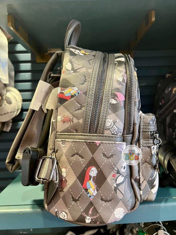 DLR WDW - Tim Burton’s The Nightmare Before Christmas - Loungefly All-Over-Print-Character Diamond Pattern Backpack For Discount