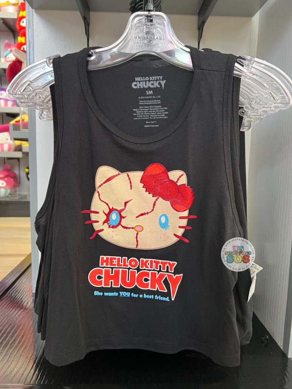 Universal Studios - Hello Kitty Chucky - Black Cropped Tank (Adult) Online