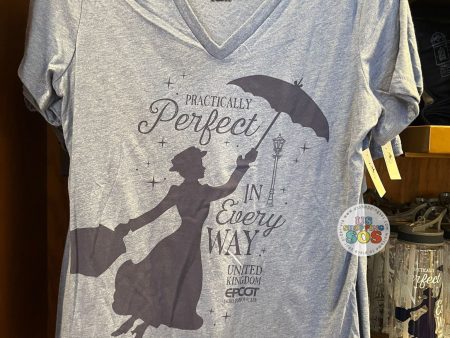 WDW - Epcot World Showcase UK - Mary Poppins Practically Perfect In Every Way Heather Blue Graphic T-shirt (Adult) Supply