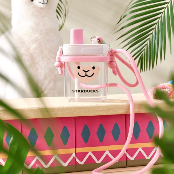 Starbucks China - 🦙 Alpaca Paradise 2024 - 28O. Alpaca Crossbody Plastic Sipper Bottle 740ml For Discount