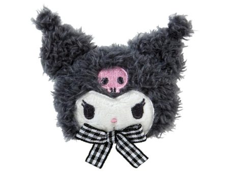 Japan Sanrio - Kuromi Fluffy Face-Shaped Hair Clip For Cheap