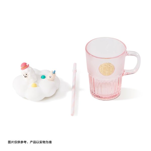 Starbucks China - 🦙 Alpaca Paradise 2024 - 22O. Alpaca Silicone Cover Glass Mug with Straw 400ml Cheap