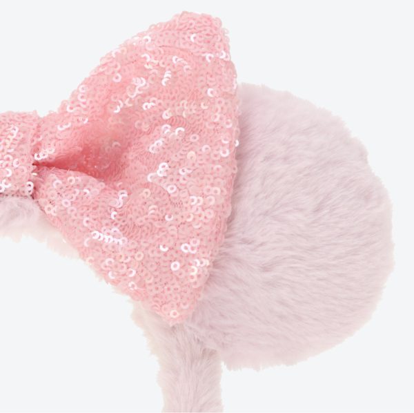 TDR - Fluffy Fluffy Warm Goods x Minnie Mouse Sequin Bow Ear Headband (Color: Pink) (Release Date: Oct 26) For Sale