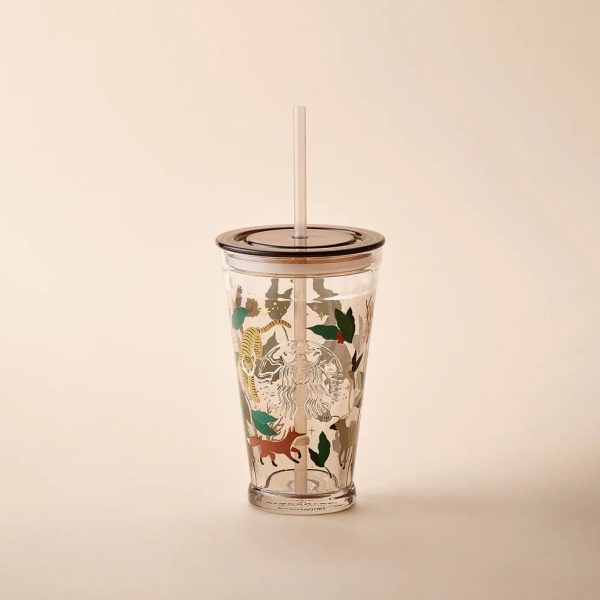 Starbucks Hong Kong - Guardian of the Sacred Island Collection x GUARDIAN OF SACRED ISLAND GLASS COLD CUP 16OZ For Sale