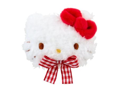 Japan Sanrio - Hello Kitty Fluffy Face-Shaped Hair Clip For Cheap