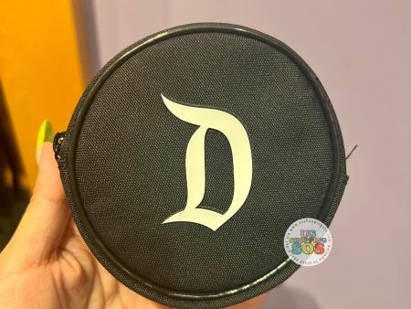 DLR - Disneyland “D” Logo Black Round Coin Pouch Discount