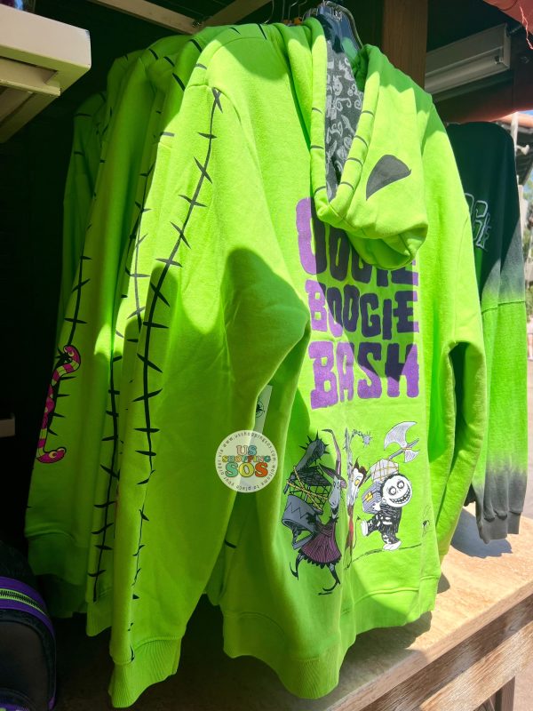 On Hand!!! DLR - Oogie Boogie Bash 2024 - Green Hoodie Pullover (Adult) - Size M For Discount