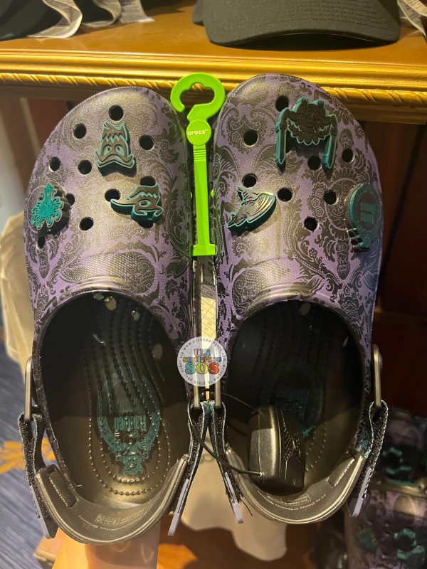 DLR WDW - Haunted Mansion - Crocs Purple Wallpaper with Charm Classic Clog (Adult) Online Sale