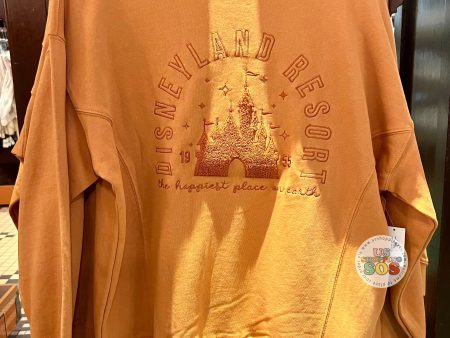 DLR - “Disneyland Resort The Happiest Place on Earth 1955” Caramel Embodied Pullover (Adult) on Sale