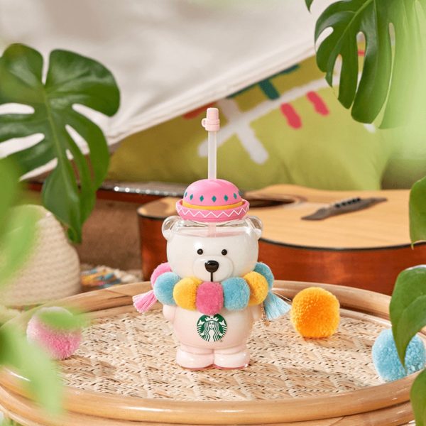 Starbucks China - 🦙 Alpaca Paradise 2024 - 11S. 3D Bearista Glass Bottle with Straw 460ml Online now