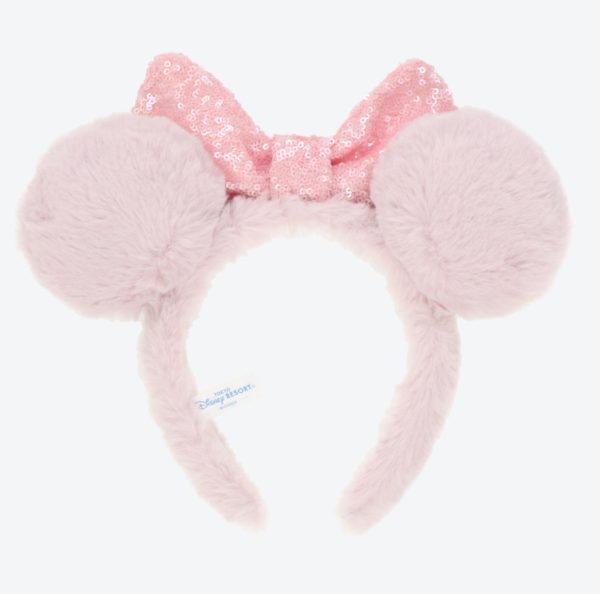 TDR - Fluffy Fluffy Warm Goods x Minnie Mouse Sequin Bow Ear Headband (Color: Pink) (Release Date: Oct 26) For Sale