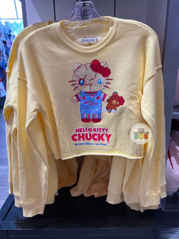 Universal Studios - Hello Kitty Chucky - Yellow Cropped Fleece (Adult) Hot on Sale