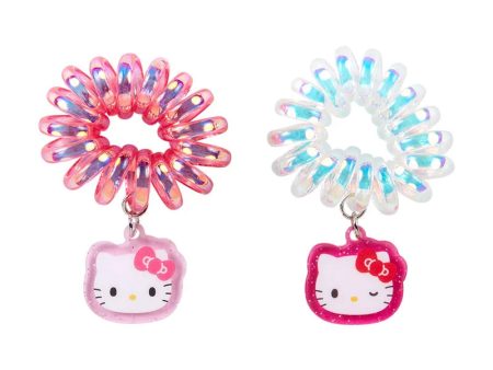 Japan Sanrio - Hello Kitty Set of 2 Coil Ponytail Holders Sale