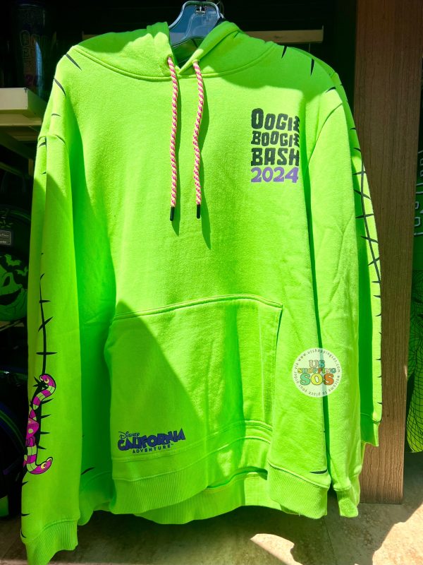 On Hand!!! DLR - Oogie Boogie Bash 2024 - Green Hoodie Pullover (Adult) - Size M For Discount