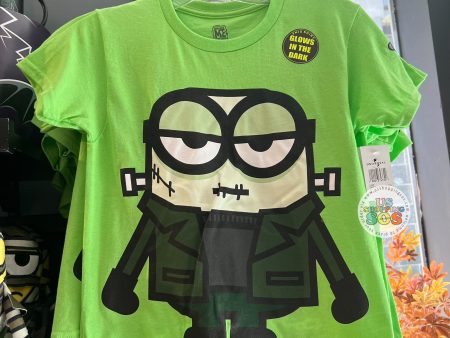 Universal Studios - Minion Monsters - Monster Bob Glows-in-the-Dark Lime T-shirt (Youth) Hot on Sale