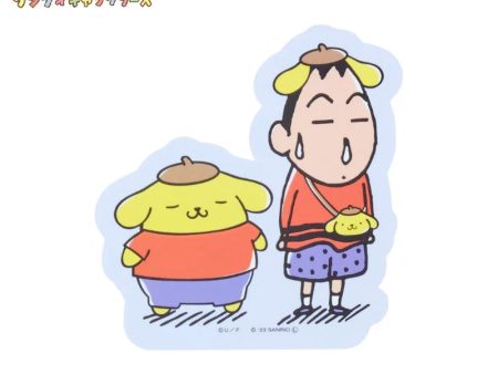 Japan Sanrio - Pompompurin Crayon Shin-chan character sticker (Bo-chan) Online now