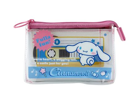 Japan Sanrio - Cinnamoroll Clear Cassette Style Pouch (Vintage Retro) Fashion