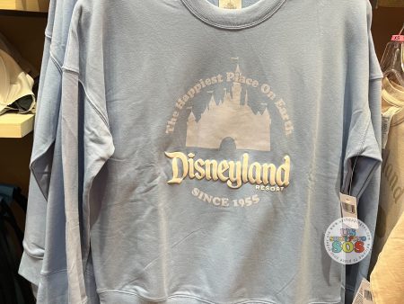 DLR - “The Happiest Place on Earth Disneyland Resort Since 1955” Castle Cloudy Blue Pullover (Adult) Supply