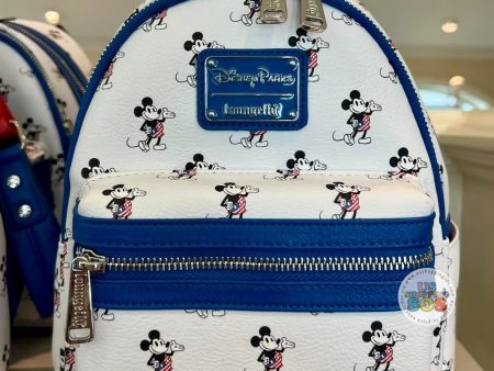 DLR WDW - Americana Mickey - Loungefly Headband Friendly Backpack For Cheap