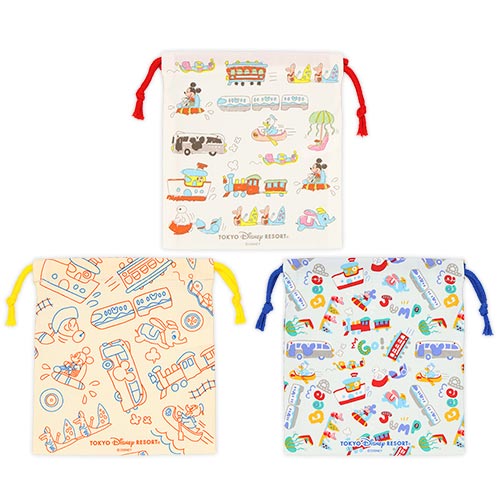 TDR -  Go-Go-Go! with Disney Vehicles  Collection x Drawstring Bags Set (Release Date: July 11, 2024) Online now