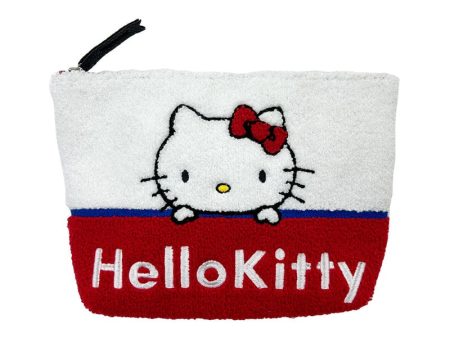 Japan Sanrio -  Hello Kitty Sagara Embroidery Pouch (Color: White) on Sale