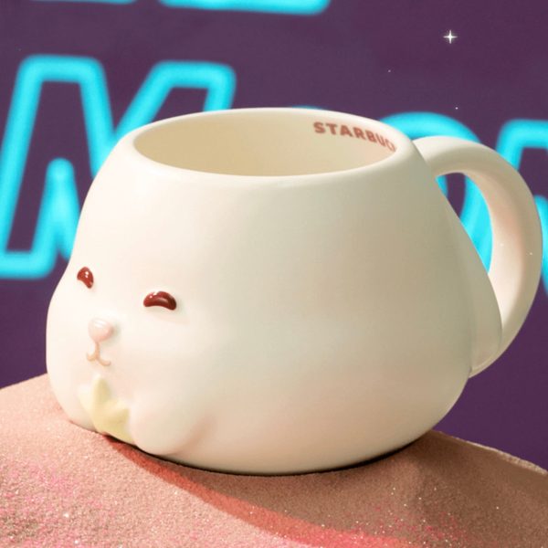 Starbucks China - Reunion Under the Moon 2024 - 1O. 3D Bunny Ceramic Mug 410ml For Discount