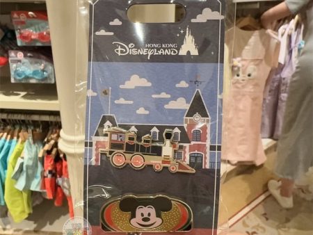 HKDL - Happy Days In Hong Kong Disneyland: Cute Mickey and Friends x Main Street USA: Locomotive (Train) & Floral Mickey pin set For Cheap