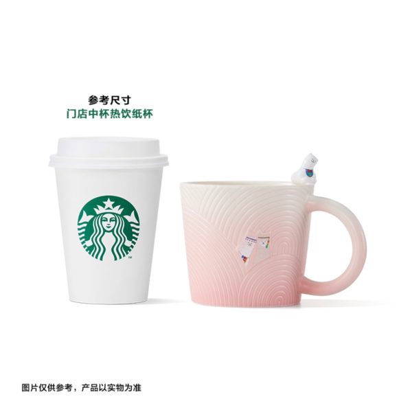 Starbucks China - 🦙 Alpaca Paradise 2024 - 3S. Ombré Embossed Arc Lines Ceramic Mug 360ml Online Sale