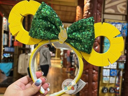 DLR WDW - Disney Eats Snacks - Dole Whip Ear Sequin Bow Headband Fashion