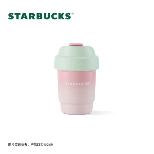 Starbucks China - Colorful Succulent Garden 2024 - 3O. Pink and Green Stainless Steel ToGo Cup 380ml For Cheap