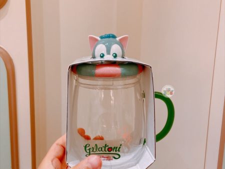 SHDL - Gelatoni Glass Coffee Mug with Lid For Cheap