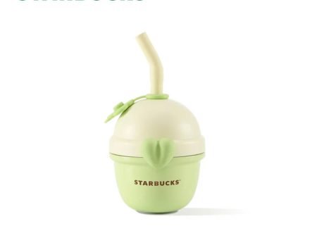 Starbucks China - Colorful Succulent Garden 2024 - 7O. Green Stainless Steel Sippy Cup 370ml For Sale