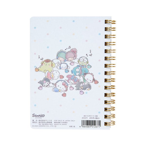 Japan Sanrio - Sanrio Characters A6 Spiral Notebook Online Sale