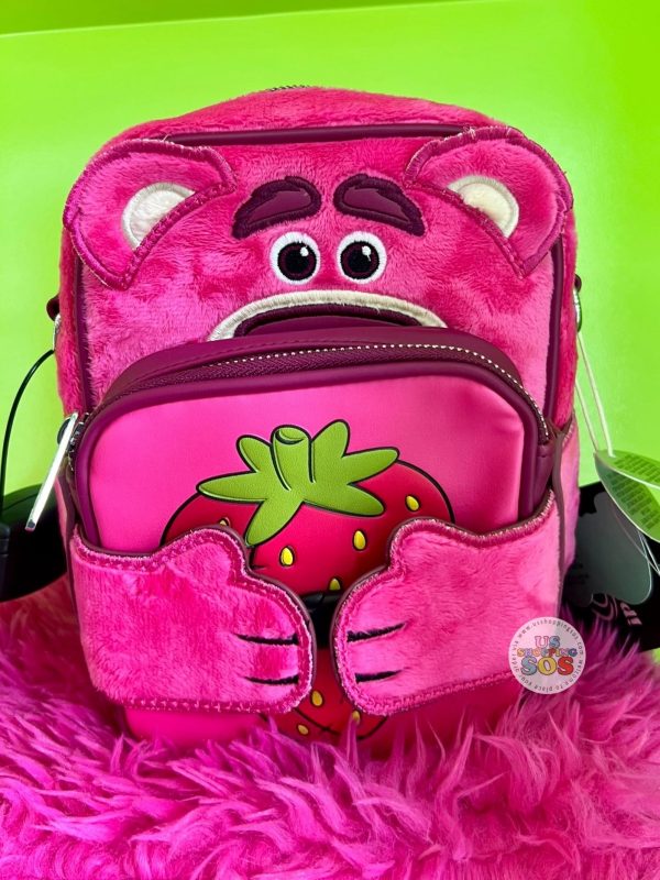 DLR WDW - Toy Story - Loungefly Lotso Hug Hug Crossbody Bag on Sale