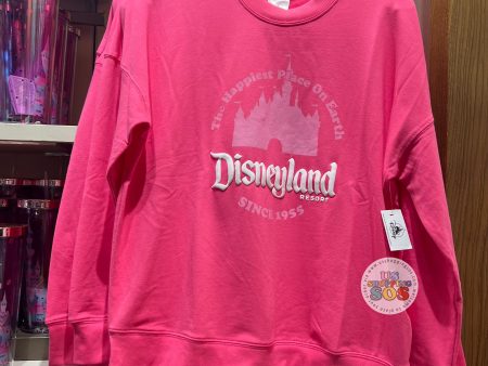 DLR - “The Happiest Place on Earth Disneyland Resort Since 1955” Castle Fuchsia Pullover (Adult) Supply