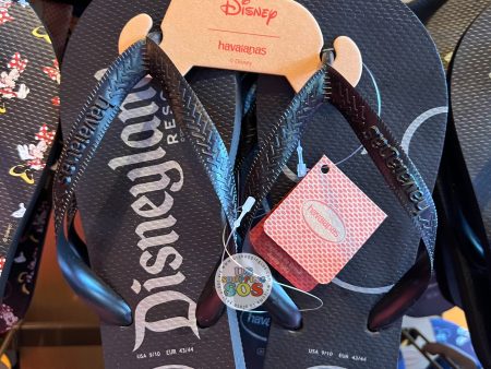 DLR - Havaianas “Disneyland” Black Slipper Discount